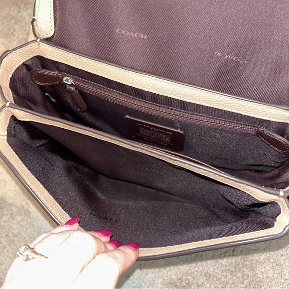 Coach Cassie in Taupe with Custom Pins, EUC! - Picture 9 of 14